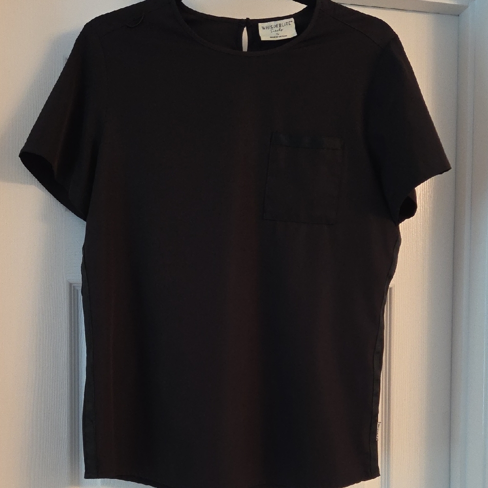 Whisperlite Classic Black Scrub Top